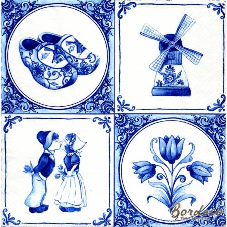 Serwetka do decoupage AMBIENTE w holenderskim stylu 33x33